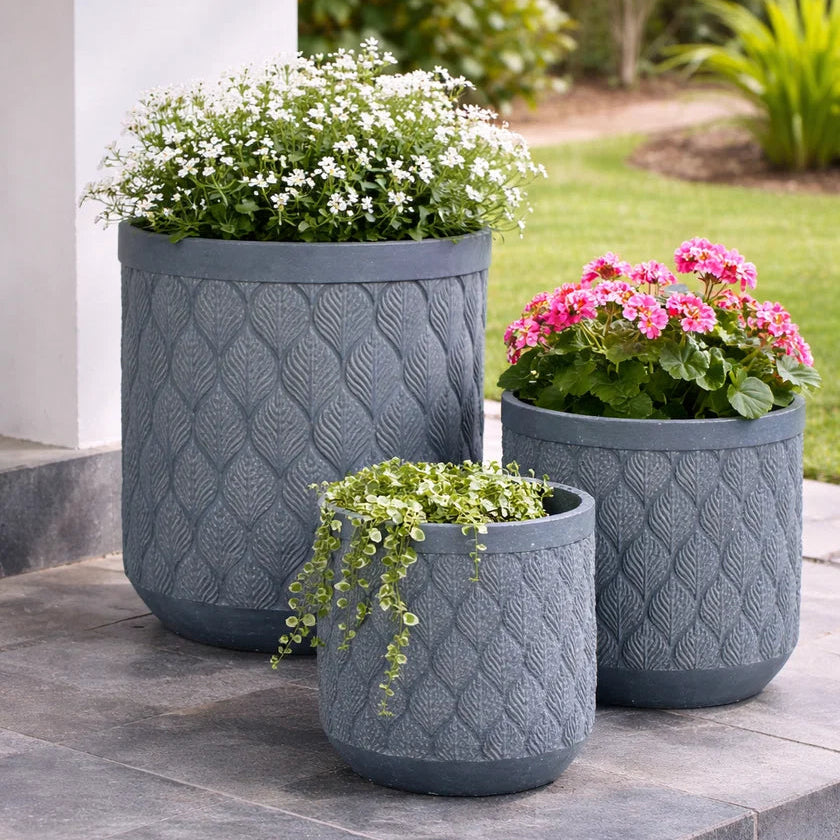 Coral Set Fiber Planters Premium FRP