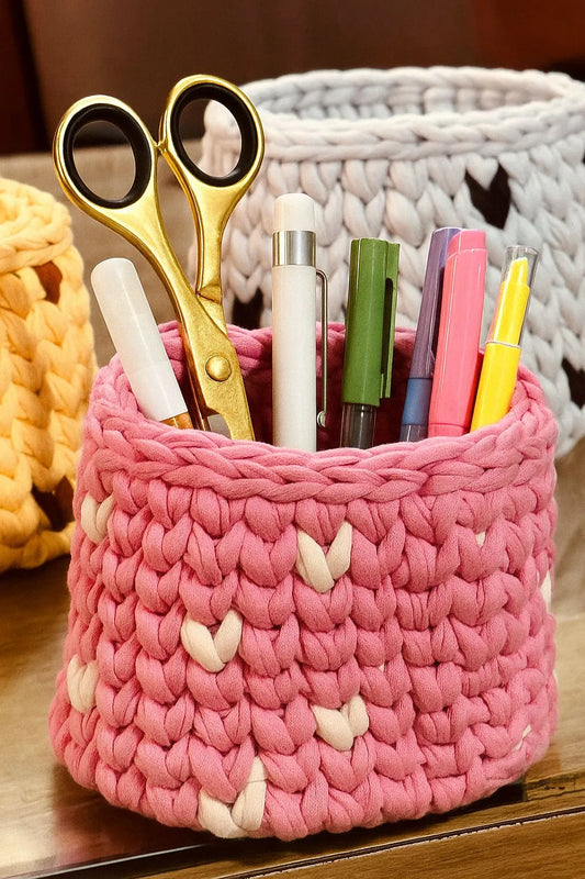 Multipurpose Handcrafted Cotton Crochet Planter