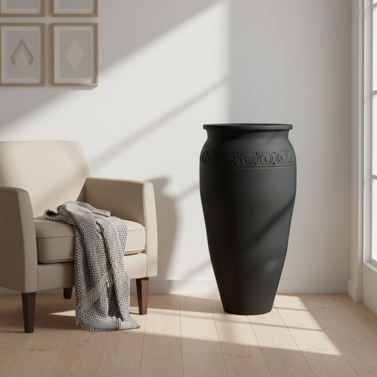 Handcrafted DINDIGUL Terracotta Urn Options: 26″, 30″ & 36″ in height