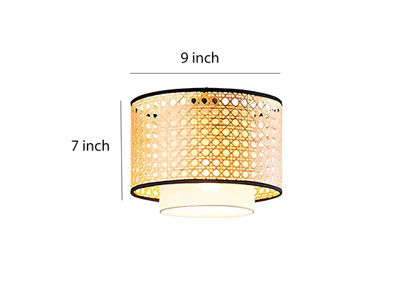 Erish Wicker Rattan Hanging Light