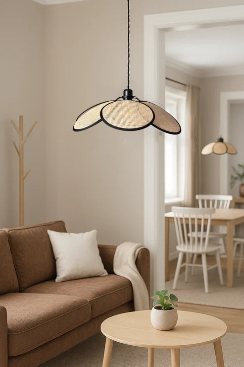 Handcrafted Rattan Cane Pendant Light Garrison