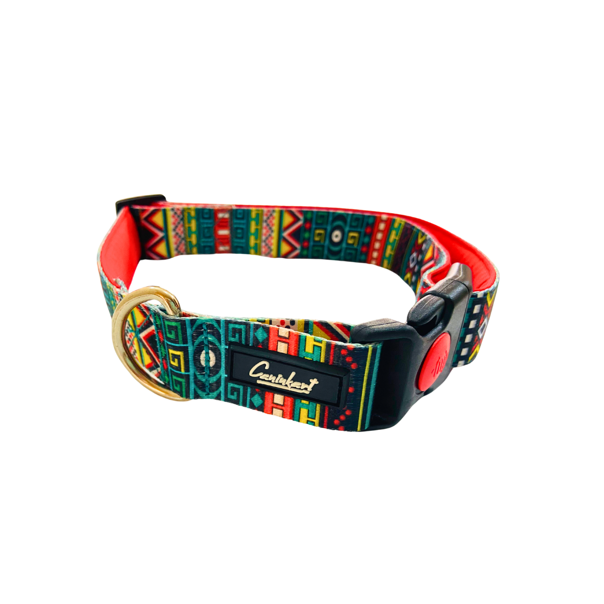 Premium Printed Dog Collar Green