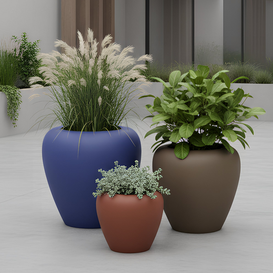 Rose Rustic Fiberglass Planter