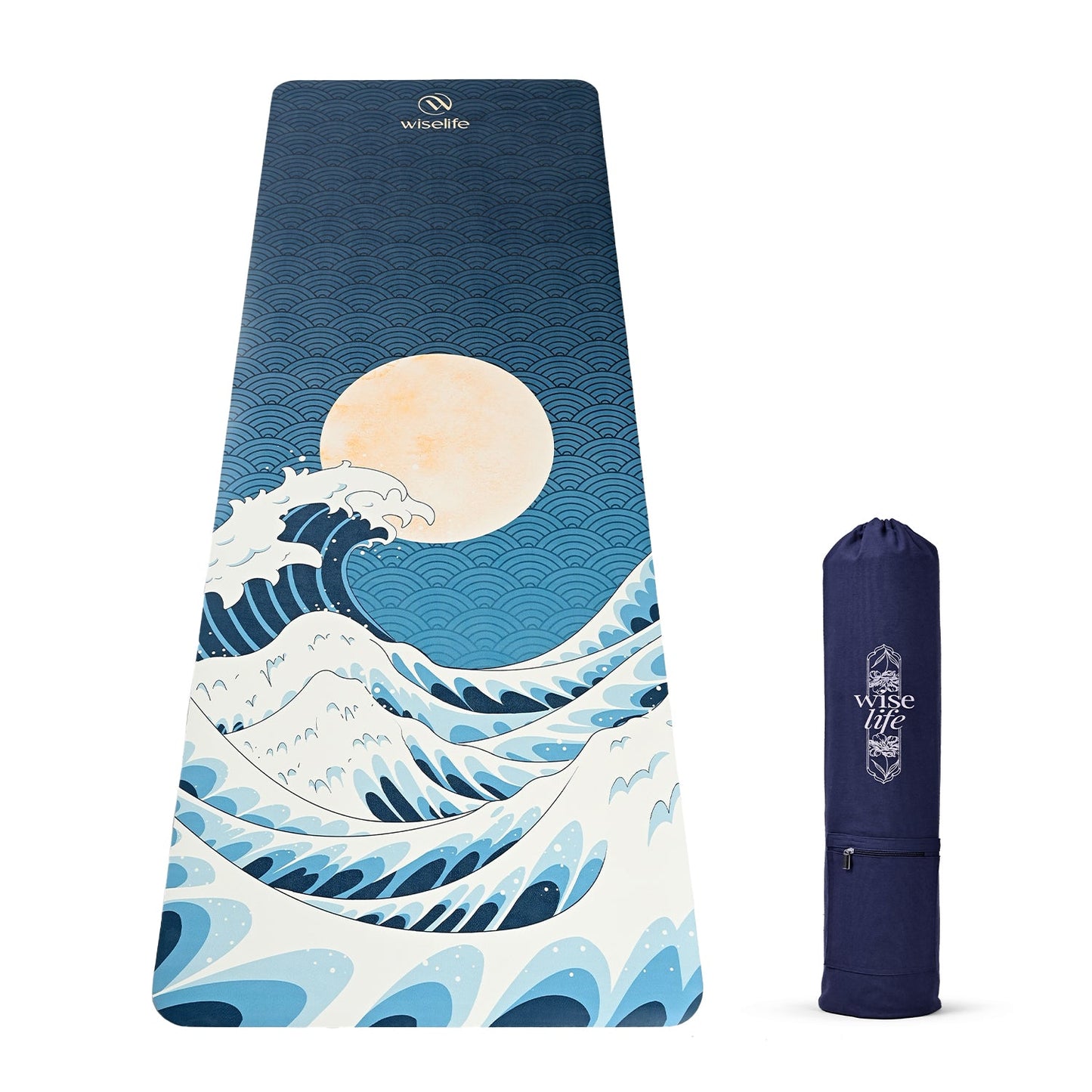 Professional PU & Natural Rubber Yoga Mat - 6mm Japanese Wave