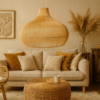 Johar Rattan Bamboo Pendant Lamp - Hanging Light