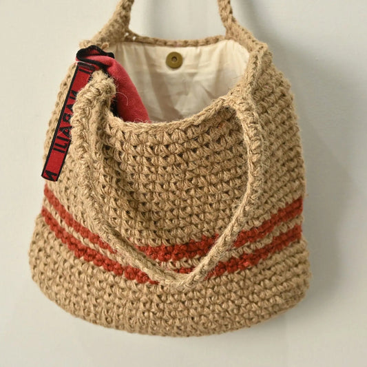 Handcrafted Jute Shoulder Tote Bag