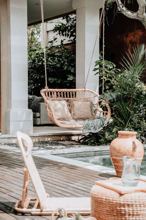 Kaia Handcrafted Bamboo & Rattan Swing Chair