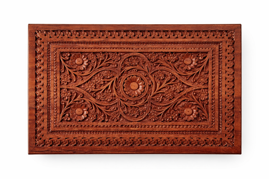 Premium Mughal Hand-Carved Sheesham Wood Box