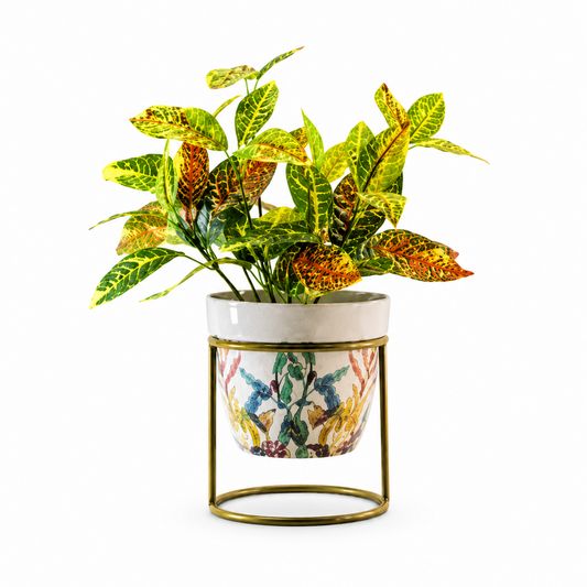 Round Cylinder Stand Planter multicolor