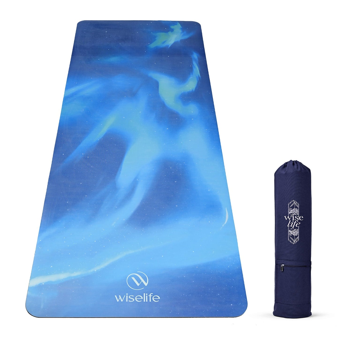 Professional PU & Natural Rubber Yoga Mat - 6mm Northern Lights