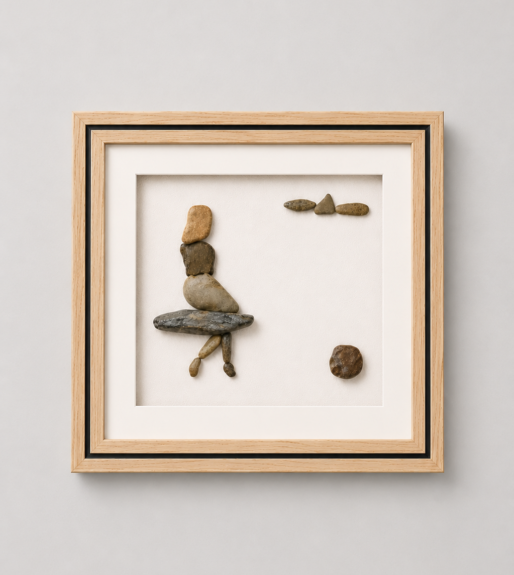 Lift Me Higher Silent Pebble Art Frame