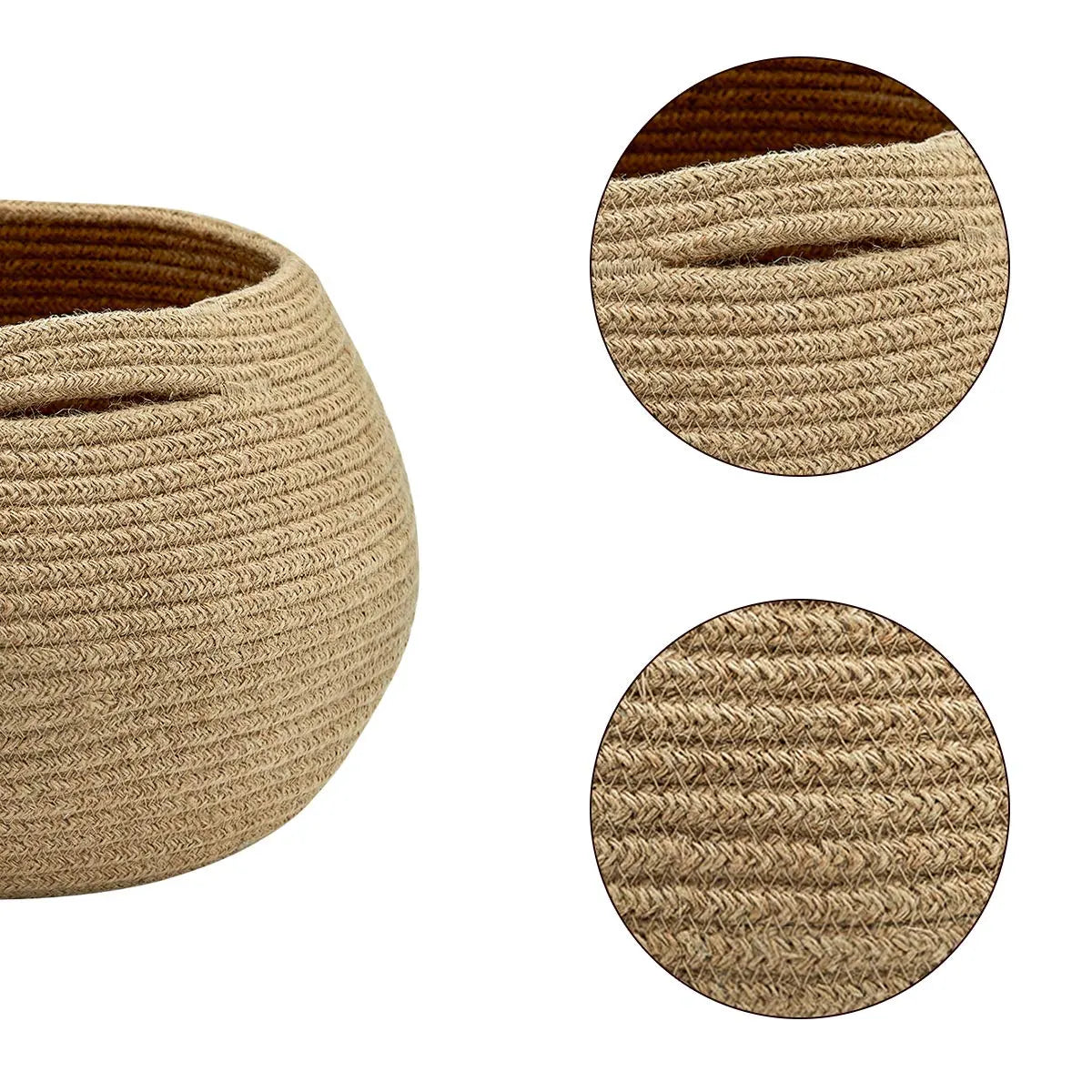 Handcrafted Round Jute Planter Basket