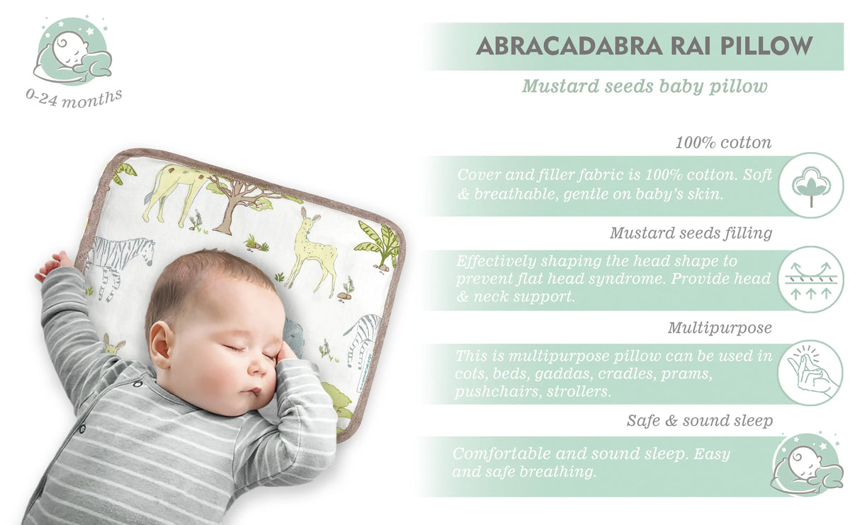 Abracadabra Savanna Rai Mustard Seed Baby Pillow