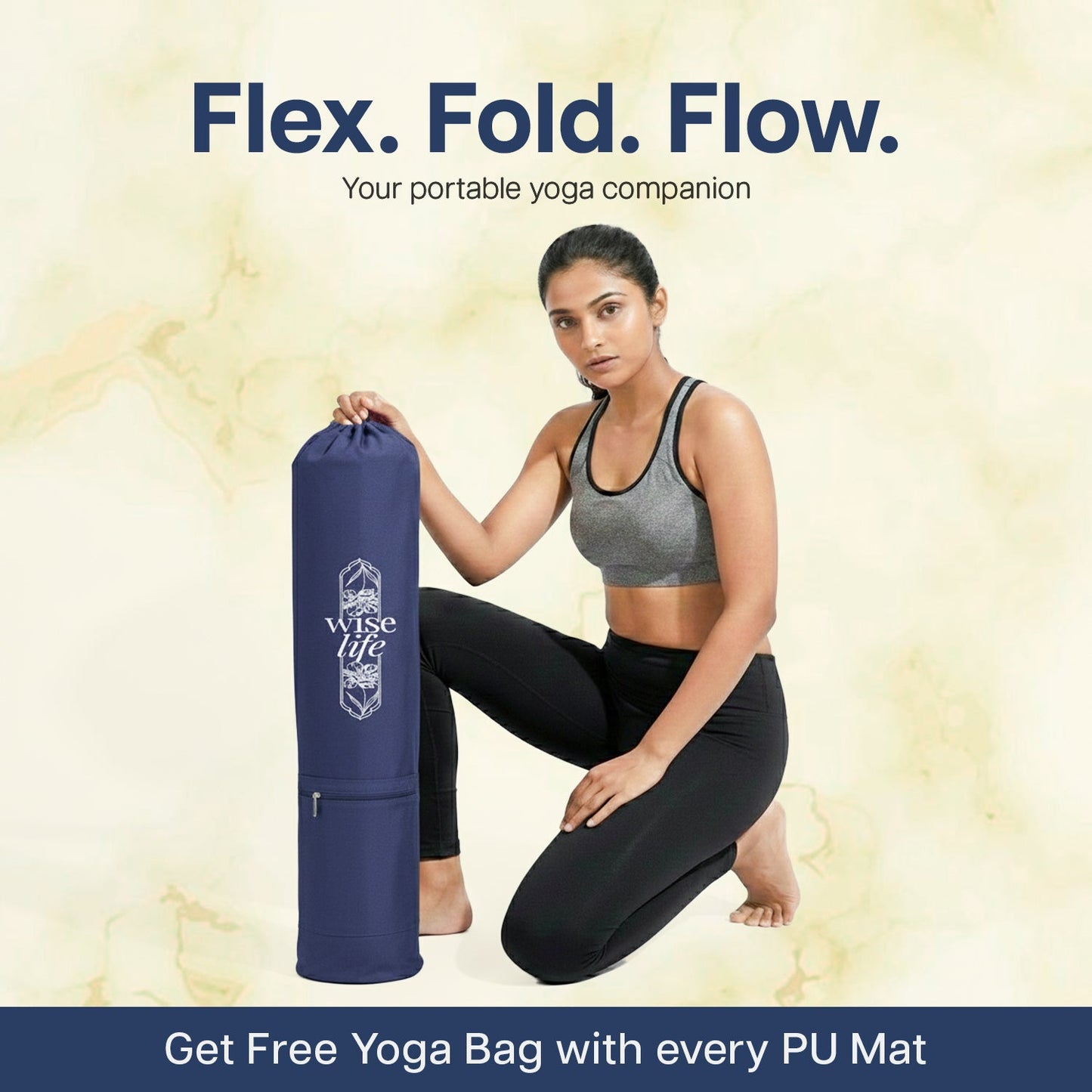 Professional PU & Natural Rubber Yoga Mat - 6mm Starry Night