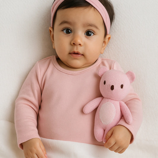 Teddy Knitted Toy - Pink