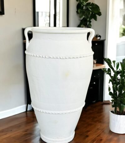 Glorious Shivneri Terracotta Campana Urn – Hand Woven Planter for Home And Garden 26″, 30″ & 36″