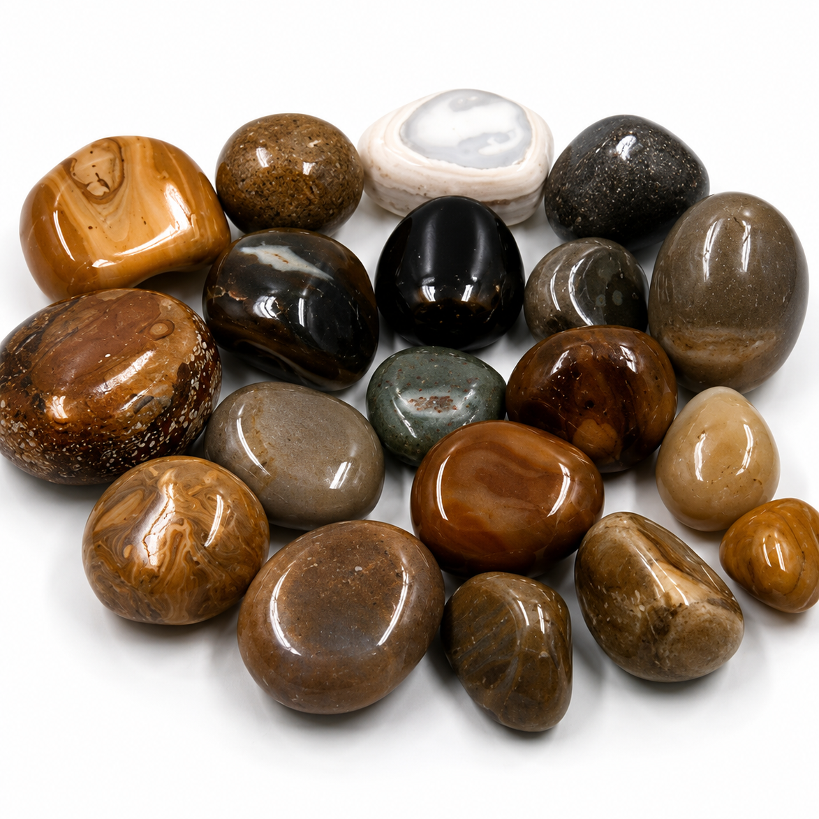 Yellow Polished Flat Pebbles – 40-80mm