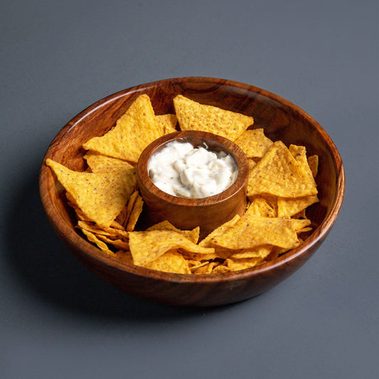 Cazo Sheesham Wood Bowl | Wide Round Serving Bowl