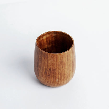 Azulik Sheesham Wood Glass Set | Handcrafted Wooden Tumbler Set of 6