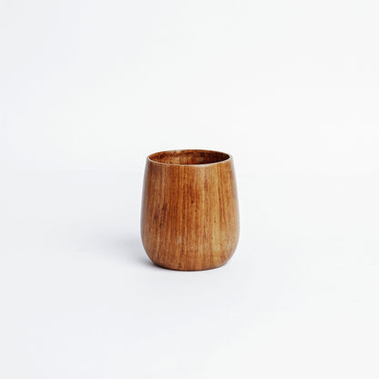 Azulik Sheesham Wood Glass Set | Handcrafted Wooden Tumbler Set of 6