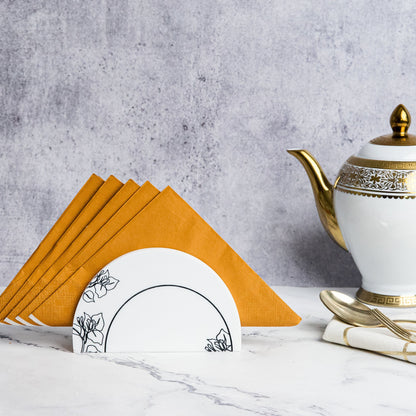 Flora Marble Napkin Holder Handcrafted Tissue Stand