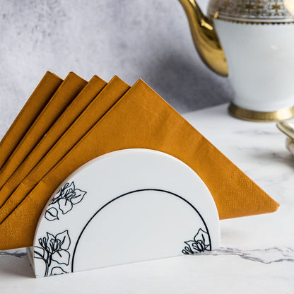Flora Marble Napkin Holder Handcrafted Tissue Stand