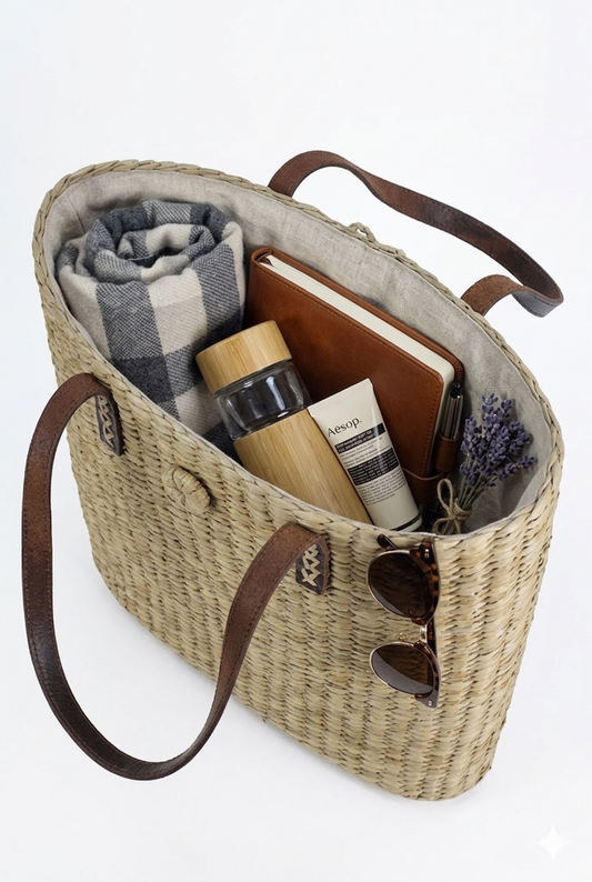 Handwoven Kauna Grass Shoulder Bag
