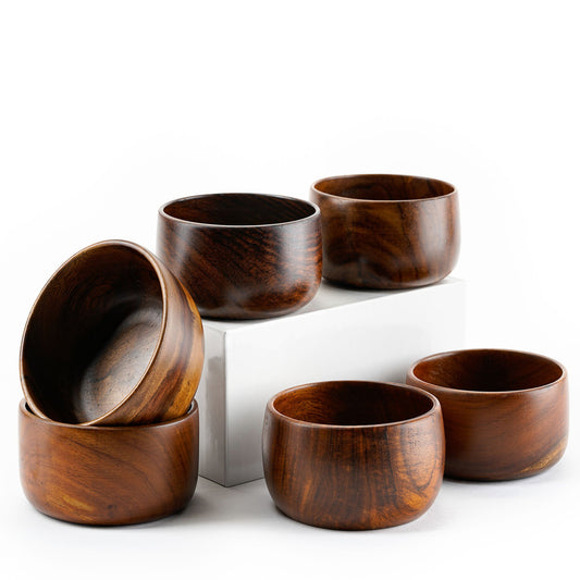 Baro Sheesham Wood Bowl | Small Round Serving Bowl | Set of 6