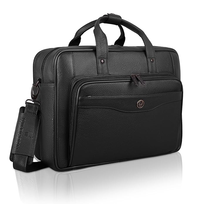 Wildhorn Executive Leather Attache & Work Bag | Premium Business Travel Bag