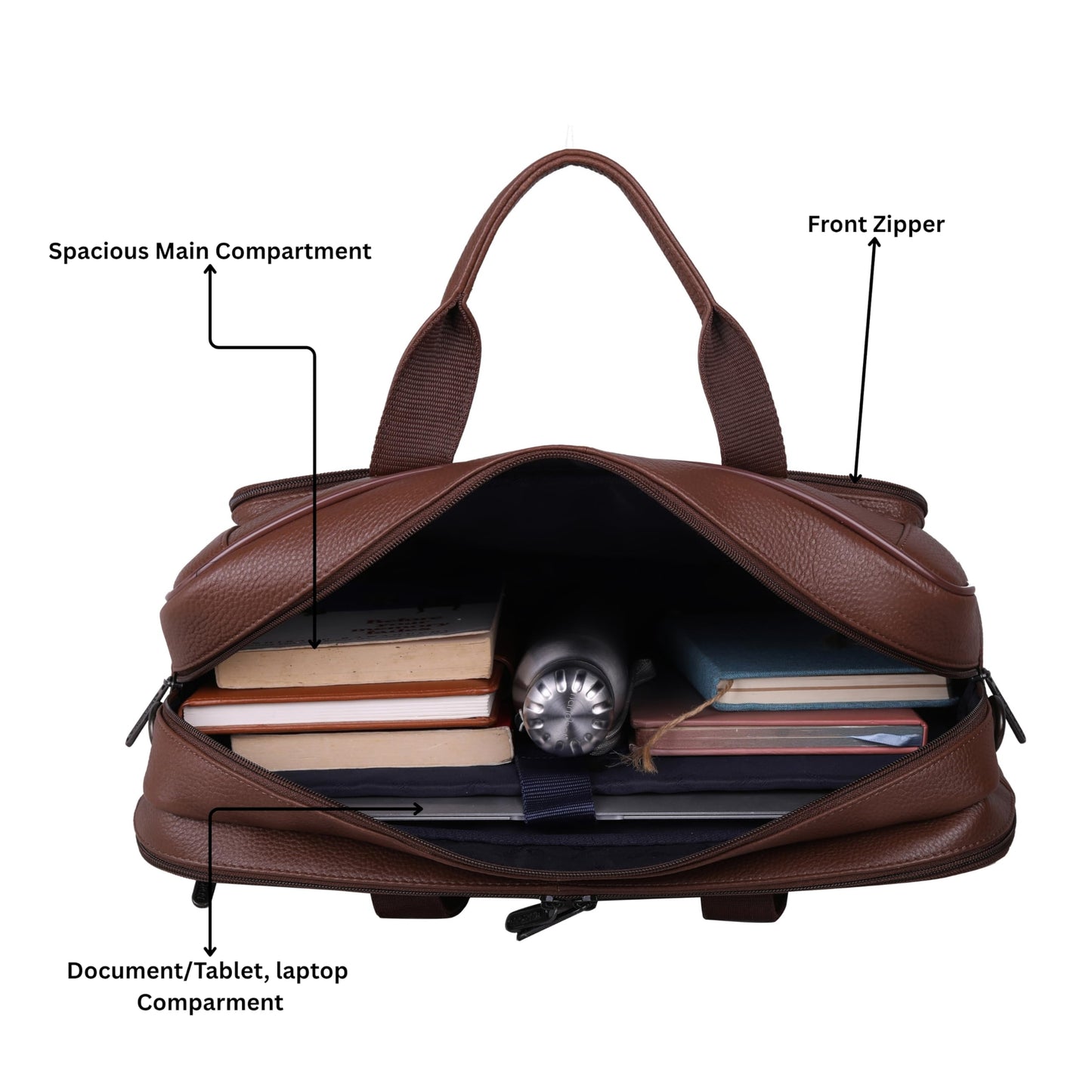 Wildhorn Executive Leather Attache & Work Bag | Premium Business Travel Bag