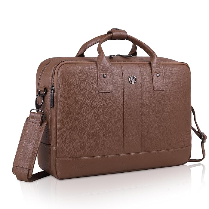 Wildhorn Slim Genuine Leather Office Bag for Men & Women | Vintage Shoulder Satchel