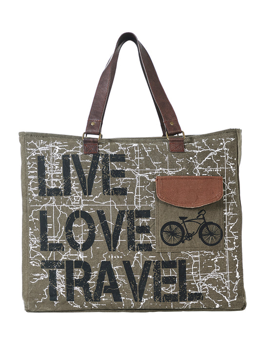 Live Love Travel Weekender Handbag For Men & Women