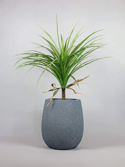 Omega Blue Grey Fiberglass Planter