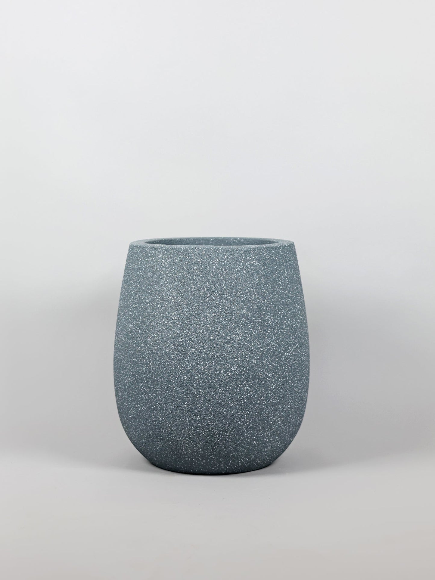 Omega Blue Grey Fiberglass Planter