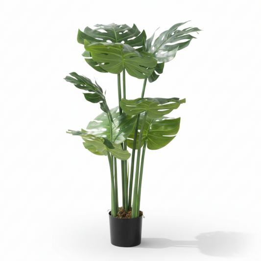 Monstera Artificial Plant – 43″ Tall Tropical Faux Plant for Home And Office Decor