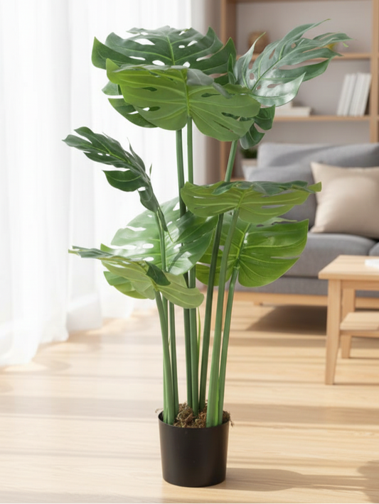 Monstera Artificial Plant – 43″ Tall Tropical Faux Plant for Home And Office Decor