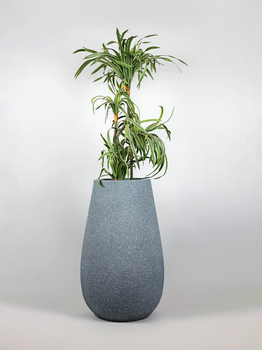 Omega-A Blue Grey Fiberglass Planter