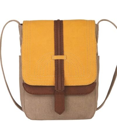 Artaflora – 100% Cotton Canvas Medium Sling Crossbody Bag with Stylish Design for Women