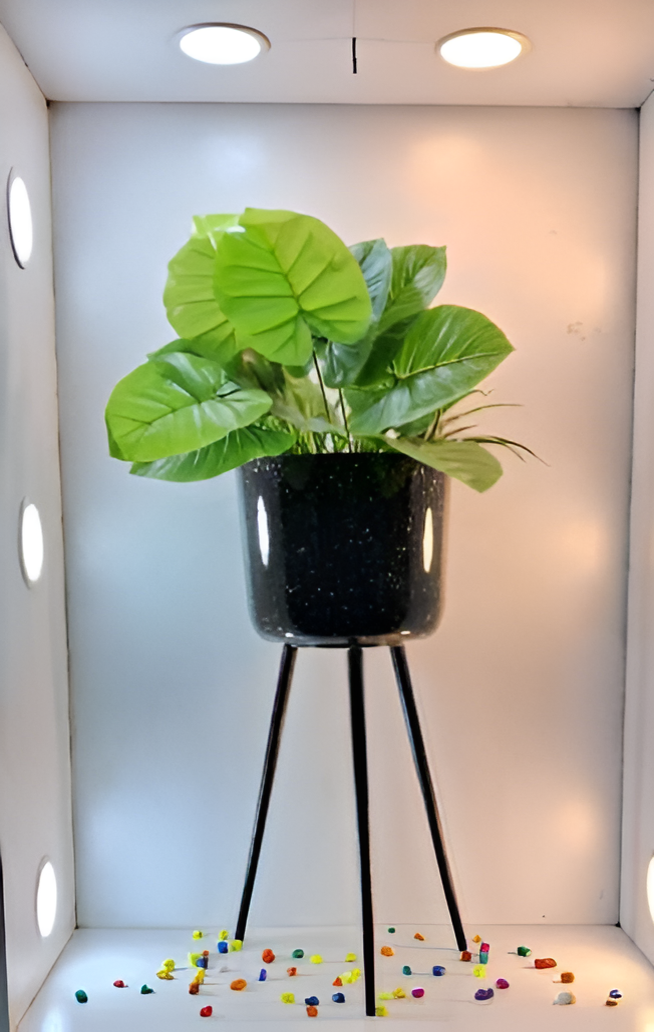 Tall Metal Planter with Aluminium Legs