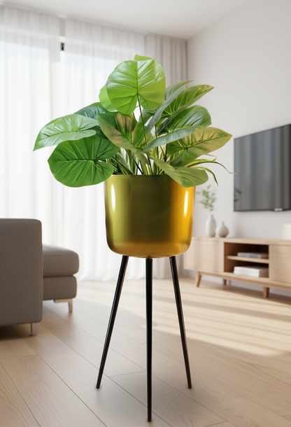 Tall Metal Planter with Aluminium Legs