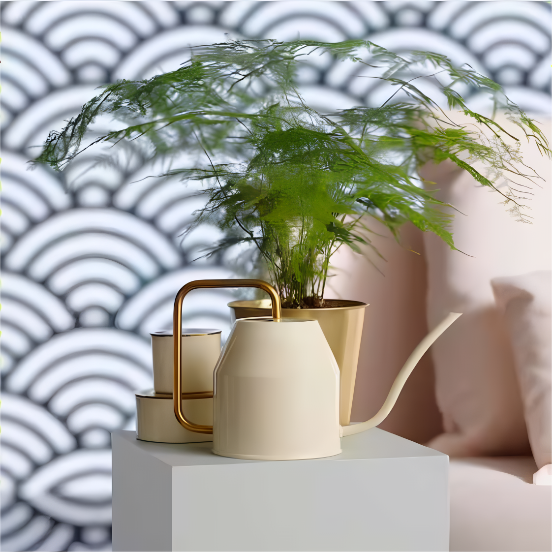 Sleek Metal Watering Can