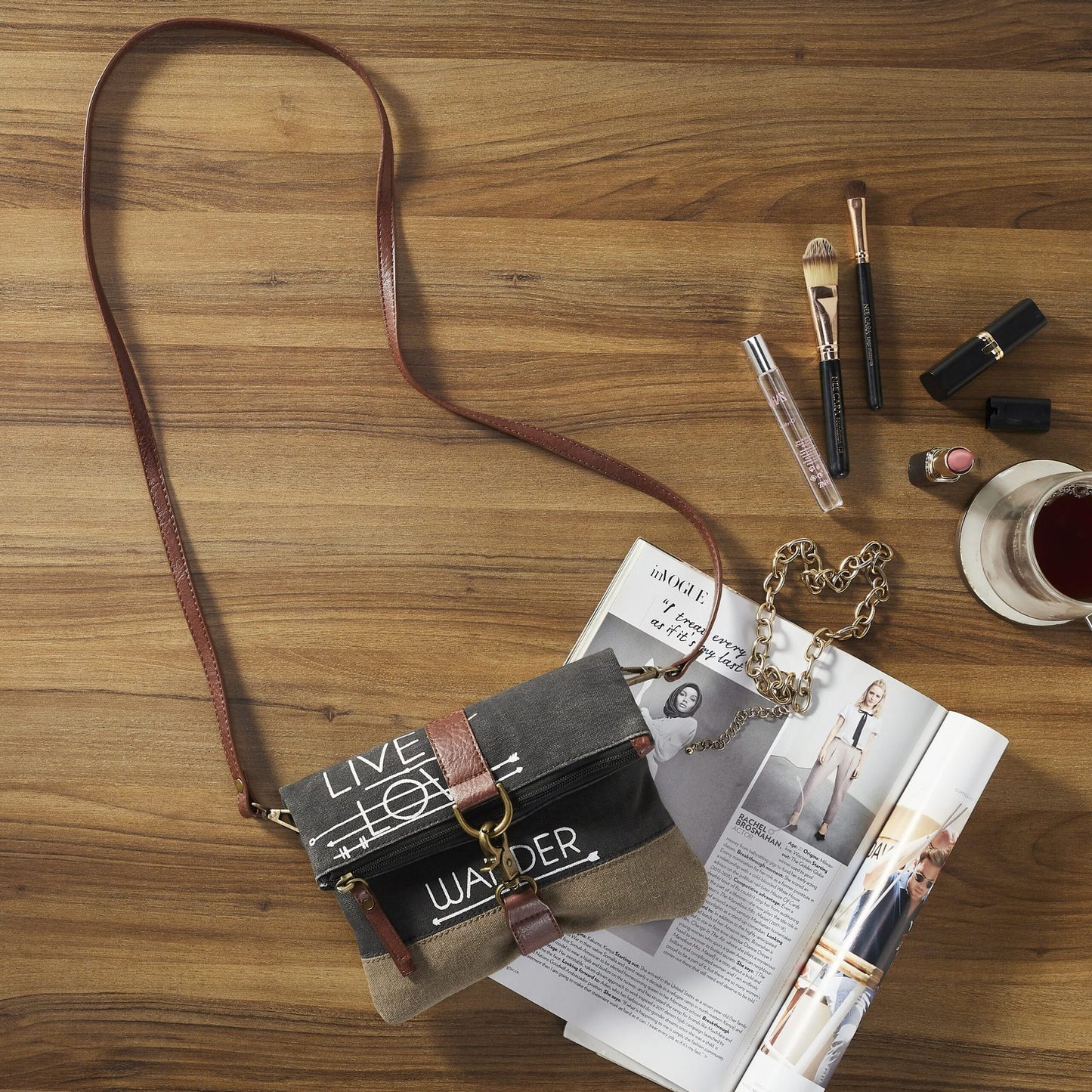 Artaflora – Finley Canvas Bag Recycled Sling Bag For Women and Girls (Black)