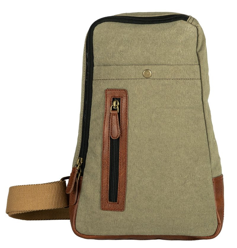 Artaflora – Canvas Upcycled Messenger Crossbody Vintage Sling Bag with Stylish Design both for Men and Women