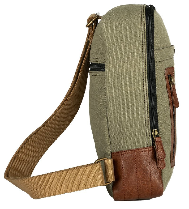 Artaflora – Canvas Upcycled Messenger Crossbody Vintage Sling Bag with Stylish Design both for Men and Women