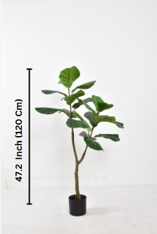 Fiddle Leaf Fig Faux Plant – 47 Inches Realistic Indoor Tree
