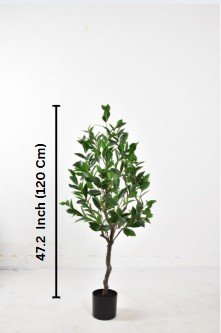 Artificial Laurel Plant – 47″ Faux Green Laurel Tree for Elegant Home And Office Decor