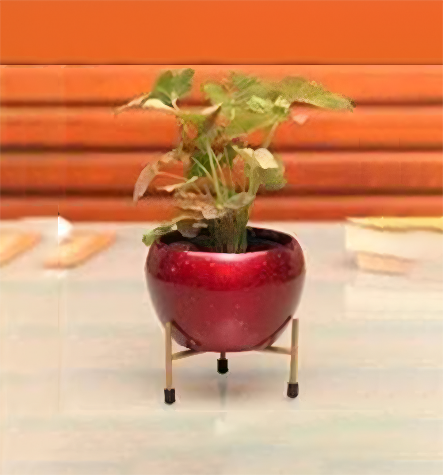 Iron Meena Pot with Metal Stand – Multiple Printed Variations