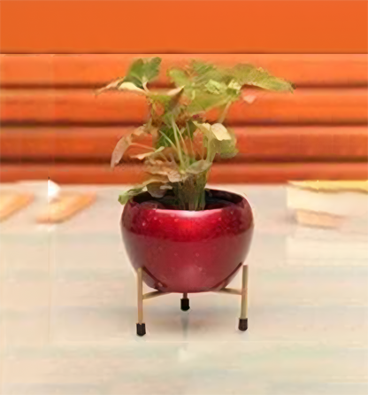 Iron Meena Pot with Metal Stand – Multiple Printed Variations