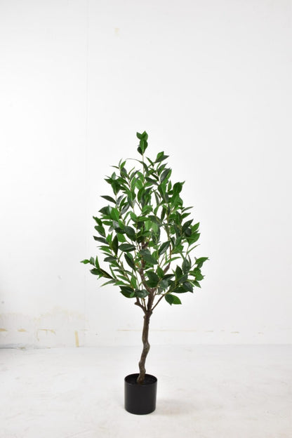 Artificial Laurel Plant – 47″ Faux Green Laurel Tree for Elegant Home And Office Decor