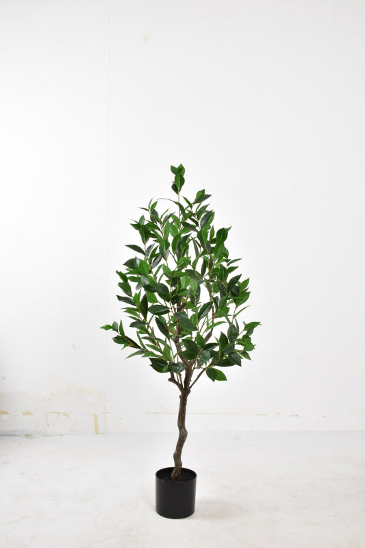 Artificial Laurel Plant – 47″ Faux Green Laurel Tree for Elegant Home And Office Decor